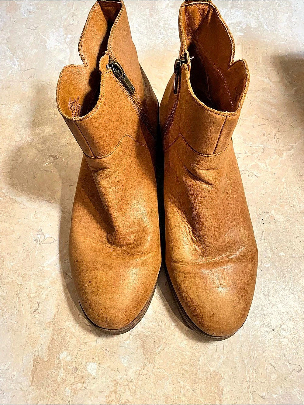 Lucky Brand Brown Leather Ankle Boots